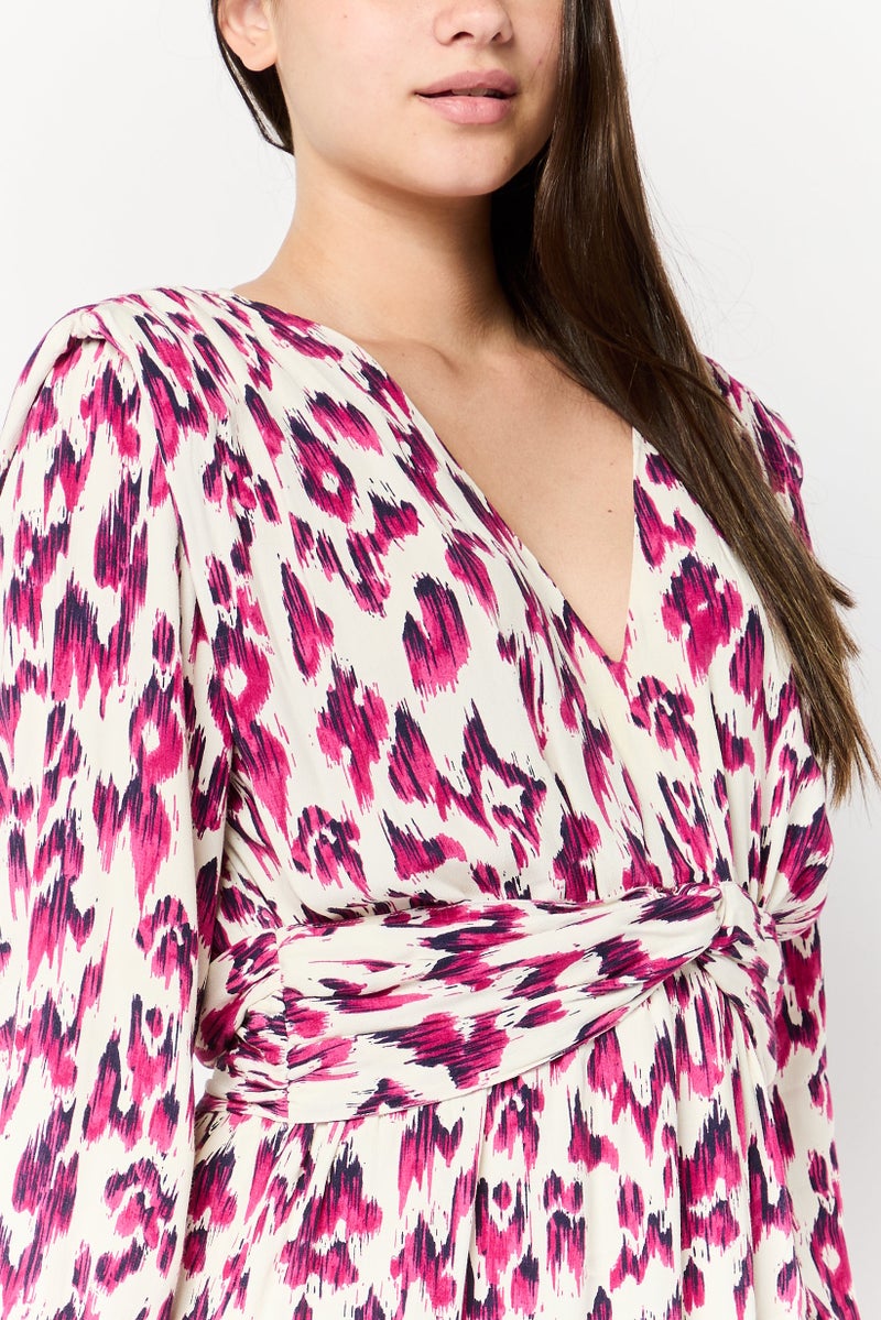 Scotch & Soda Women Allover Print Midi Dress, Multicolor - Image 3