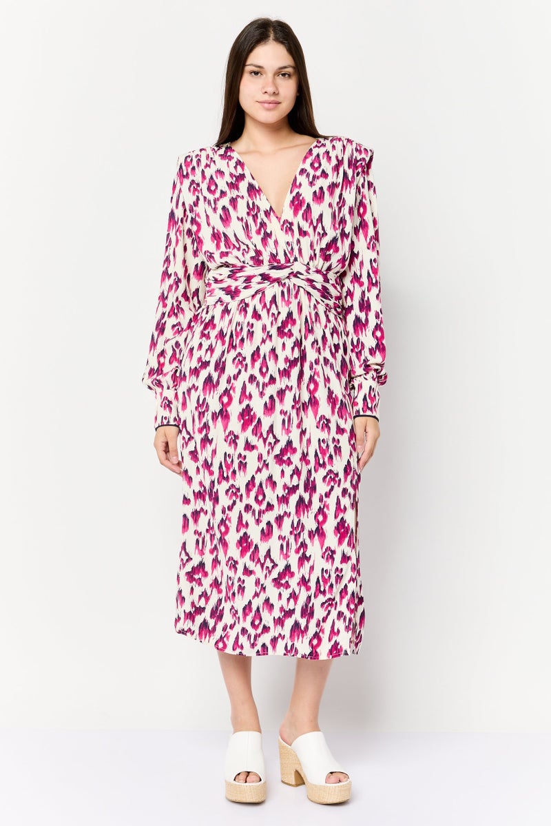 Scotch & Soda Women Allover Print Midi Dress, Multicolor - Image 1