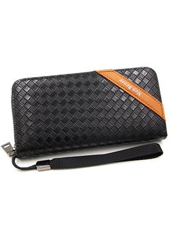 Classic Braid PU Leather Large Capacity Men's Long Wallet Zipper Card Holder & Phone Bag 20*10.5*2.5cm - pzsku/Z3BA52C5A9F0D2F4EFF4EZ/45/_/1683516643/08a582b7-0f4d-487a-95cd-cde9a8ce233c