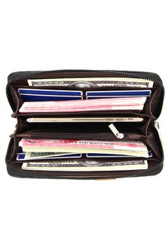 Classic Braid PU Leather Large Capacity Men's Long Wallet Zipper Card Holder & Phone Bag 20*10.5*2.5cm - pzsku/Z3BA52C5A9F0D2F4EFF4EZ/45/_/1683516648/7fdf7eb0-d3d1-4b08-9eb8-d15a4d29b632