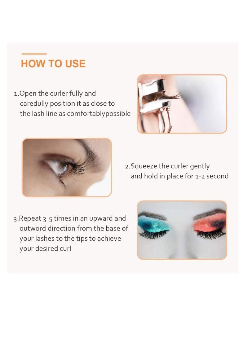 Y&D Eyelash Curler, Classical Metal Lash Curler Makeup Utensil for Perfectly Curled Eyelashes, Fits All Eye Shape Essential Cosmetic Tools Women, With 5 Replacement Silicone Refill Pads - Image 5