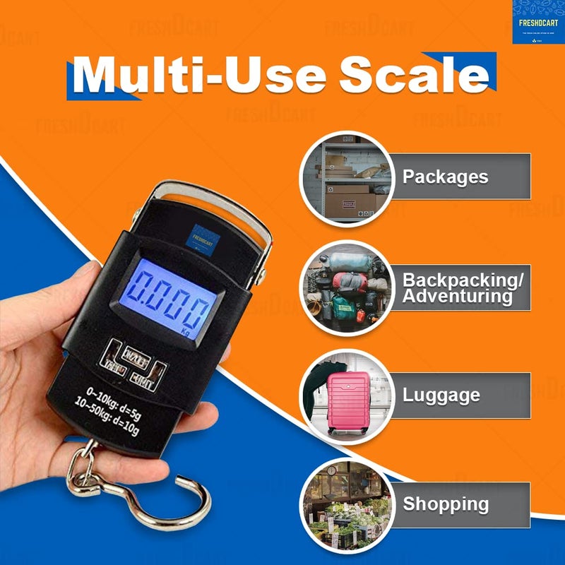 SENVIL Fishing Hook Digital Scale – Portable Lcd Pocket Hanging Weighing Scale 10G–50Kg, Compact Handheld Weight Tool, Travel Luggage Scale, Multi-Purpose Digital Hanging Pocket Scale - Image 4