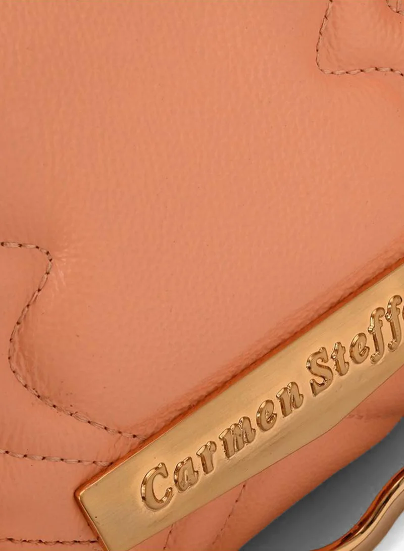 Carmen Steffens  Quilted Bag Chain Peach for Women | Best Price UAE