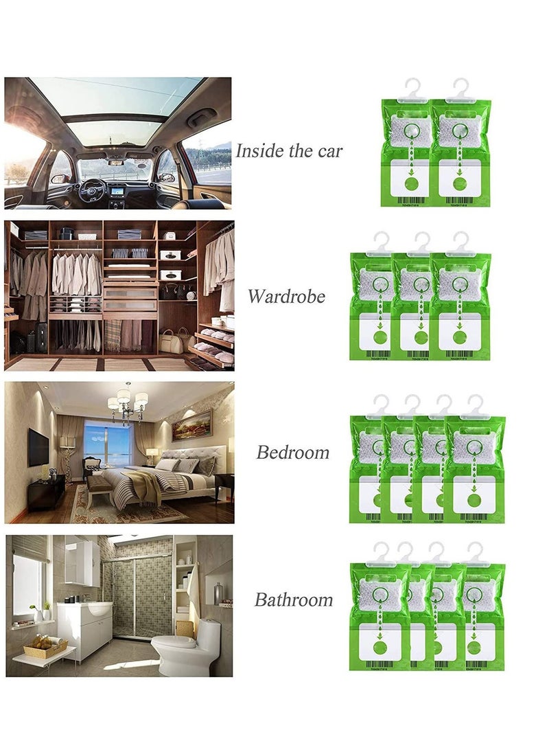 TYCOM Hanging Anti Mold Dehumidfier Deodorizing Moisture Proof Desiccant Absorber Bag and Odor Eliminator Hanging Bags to Rid Damp in Closet Cars Bathroom Wardrobes Basement Gym Bag Humidity Bags 24pcs  - Image 4