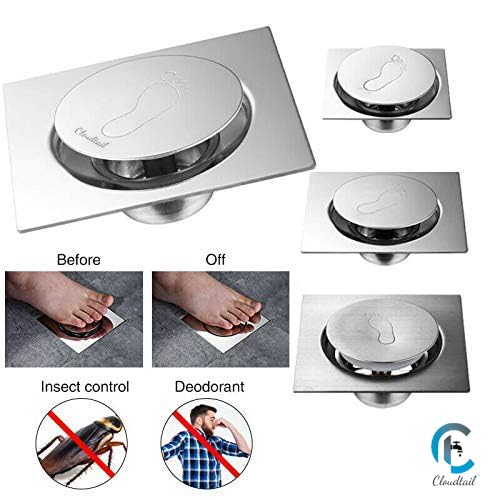 Cloudtail Cloudtail Pop Up Floor StrainerJaliDrainer Trap5 InchFull ThreadWaste CouplingAnti Cockroach FoulIdeal For FloorKitchenSinkBathroomWash BasinMaterial BrassColor SilverSet Of 1  - Image 5