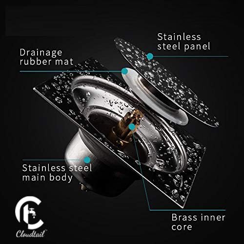 Cloudtail Cloudtail Pop Up Floor StrainerJaliDrainer Trap5 InchFull ThreadWaste CouplingAnti Cockroach FoulIdeal For FloorKitchenSinkBathroomWash BasinMaterial BrassColor SilverSet Of 1  - Image 3
