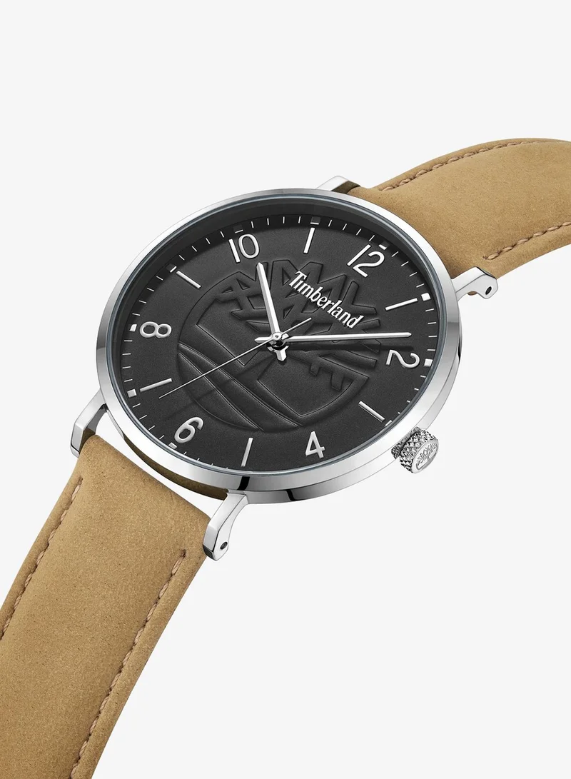 Timberland  Rangeley Black Dial Wheat Leather Strap Analog Watch for Men 42mm for Men | Best Price UAE