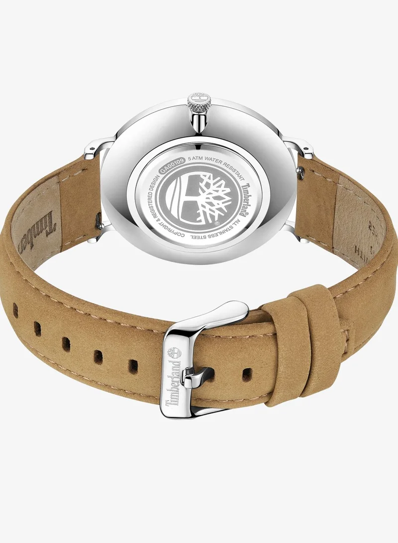 Timberland  Rangeley Black Dial Wheat Leather Strap Analog Watch for Men 42mm for Men | Best Price UAE