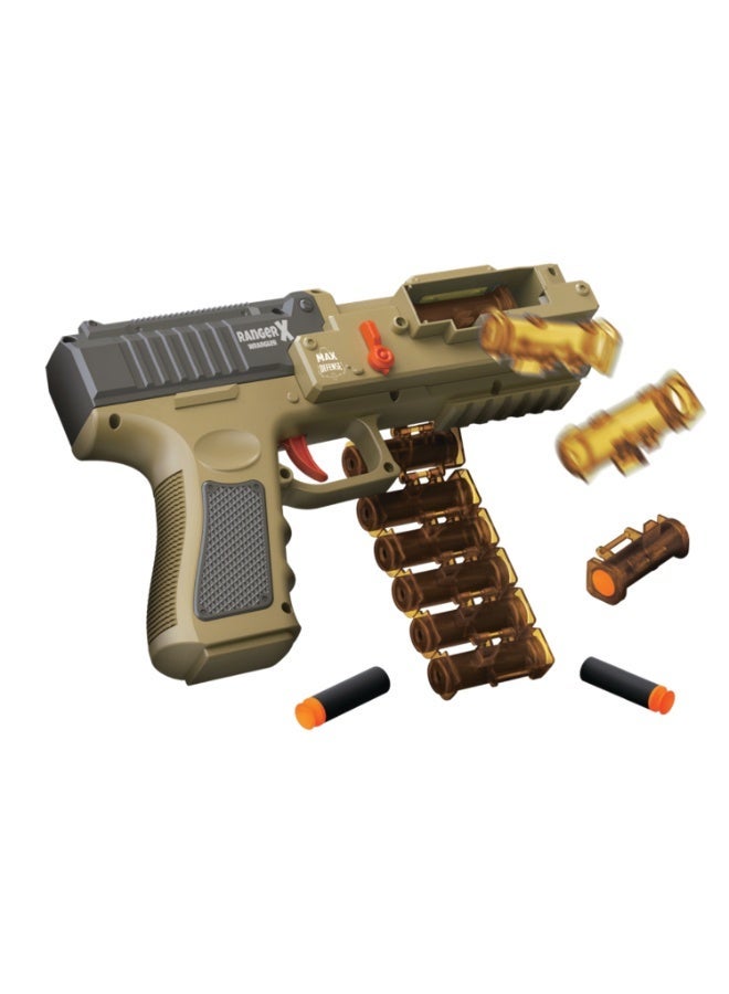 Max Defense Wrangler Bullet Belt & Shell Eject Action Blaster | 20X Eva Bullets | 18X Detachable Bullet Belt Castings | Age 6+ Max Defense Ranger X - Image 3