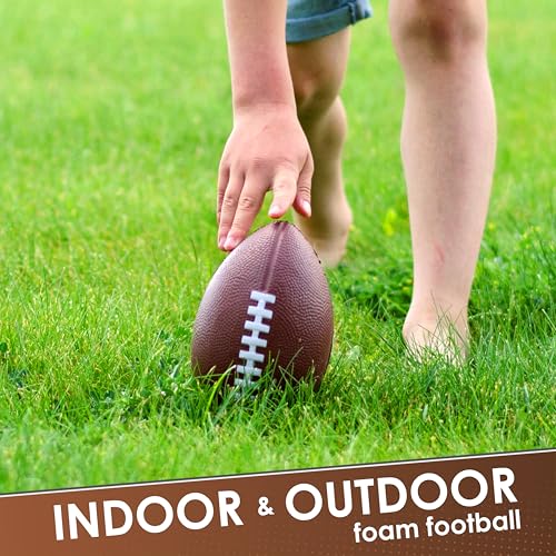 LMC Products Foam Football - 7" Easy Grip Small Footballs for Kids - Youth Size Quality Soft Foam Toddler Ball (Brown) - Image 4