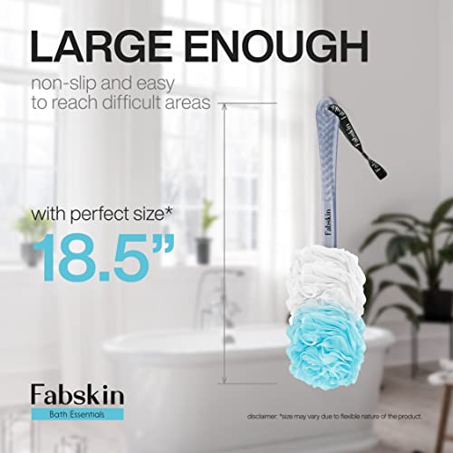 Fabskin Bath Body Brush Loofah For Men & Women With Long Handle | Body Bath Brush | Back Scrubber For Bathing | Made In India (Blue) - Image 5
