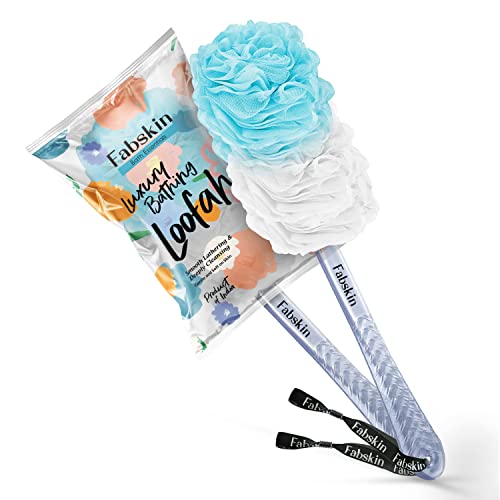 Fabskin Bath Body Brush Loofah For Men & Women With Long Handle | Body Bath Brush | Back Scrubber For Bathing | Made In India (Blue) - Image 1