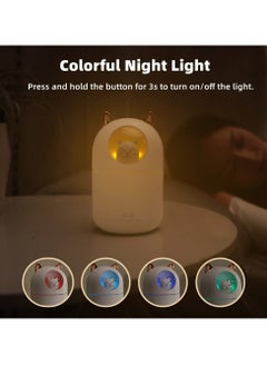 Generic Cat Small Humidifier for Bedroom - 300ml Mini Cool Mist Humidifiers with Night Light, 2 Spray Modes, Ultra-Quiet, Portable Personal Air Humidifier for Women Kids Room Office Desk Car (Green)  - Image 3