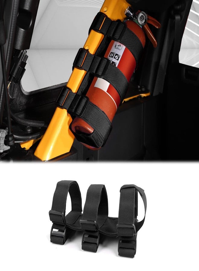 حامل طفاية حريق Hoolcar Roll Bar، حزام تثبيت قابل للتعديل لوزن 2.5-3 رطل، مناسب لسيارة فورد برونكو 2021-2022، أسود، قطعة واحدة - Image 1