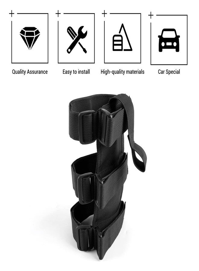 حامل طفاية حريق Hoolcar Roll Bar، حزام تثبيت قابل للتعديل لوزن 2.5-3 رطل، مناسب لسيارة فورد برونكو 2021-2022، أسود، قطعة واحدة - Image 3