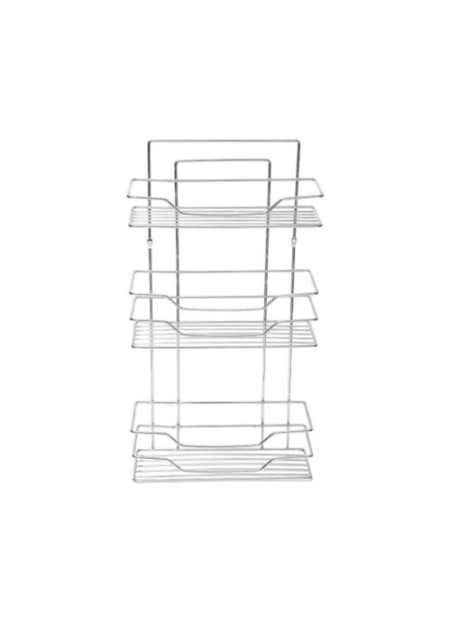 Primanova 3-Tier Fest Straight Bathroom Wall Shelf Silver  55 x 30 x 12 cm D-05225-WS - Image 1