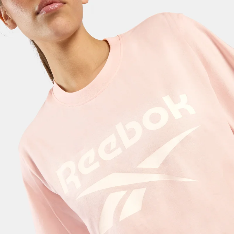 Reebok Playful Pink Reebok Nova Big Logo Oversized Crewneck Short Sleeve Women's Tee - Playful Pink for Women | Best Price UAE