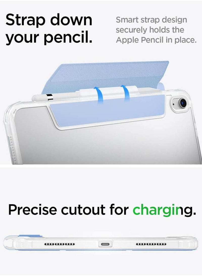 Spigen Ultra Hybrid Pro for iPad 10th Generation (2022) 10.9 inch Case Cover with Apple Pencil Holder - Cornflower Blue  - Image 4