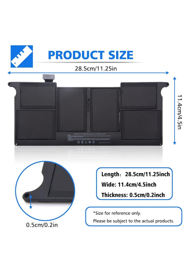 Generic New Replacement Laptop Battery A1406 A1465 for MacBook Air 11 inch A1406 A1495 Mid 2011 2012 2013 Early 2014 2015 A1370 Version 1 7.5V Lithium  - Image 2