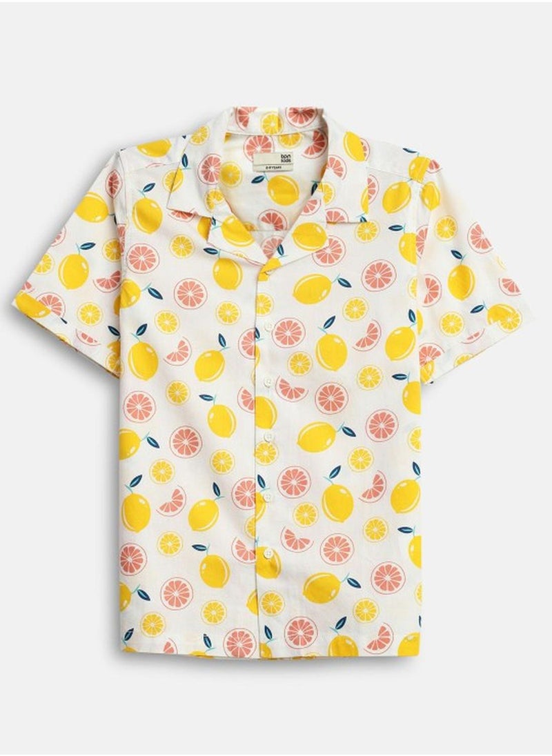 Bonkids Regular Long Sleeve Printed Cotton Shirt For Boys 100 % Cotton  - Image 1