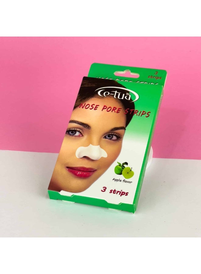 Ce-Tua Nose Pore Strips Apple Flavor - 3 Strips (Packaging may vary) - Image 3
