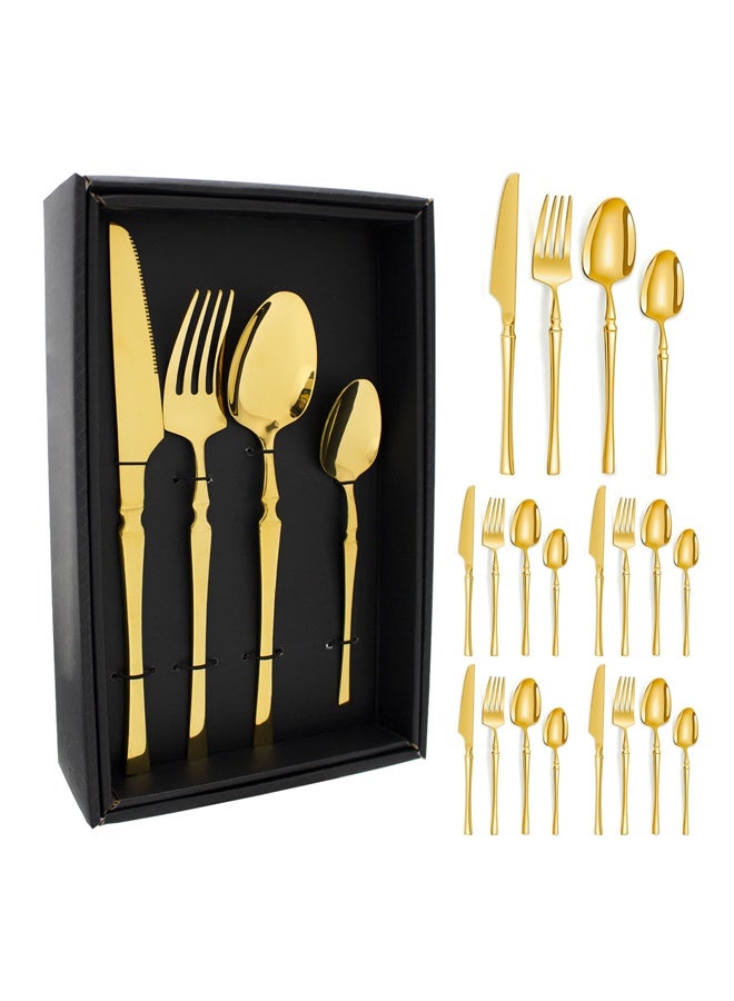 NKX Slim Handle Hourglass Design 24 Piece Cutlery Set - Image 1