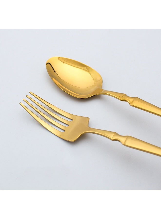 NKX Slim Handle Hourglass Design 24 Piece Cutlery Set - Image 4