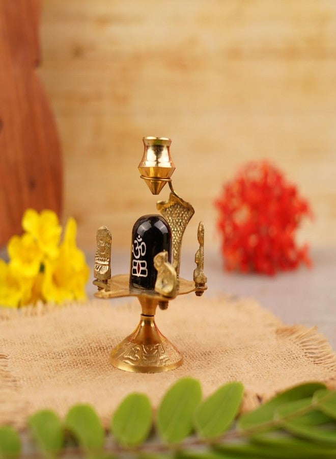 Servdharm Brass Shivling with Lota, Trishul & Naag for Home Puja (Size: 10 cm) | Shiva Linga for Pooja Office Gift | Shiva Idol | Ideal Gift Pooja Item for All Occasions - Image 3