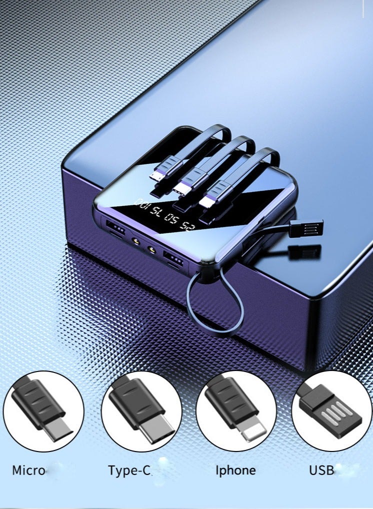 general Mini Portable Digital Display Power Bank: Small and Portable with Line, Large 20000mAh Capacity, Fast Charge Mobile Power Supply - Perfect Gift - Image 4