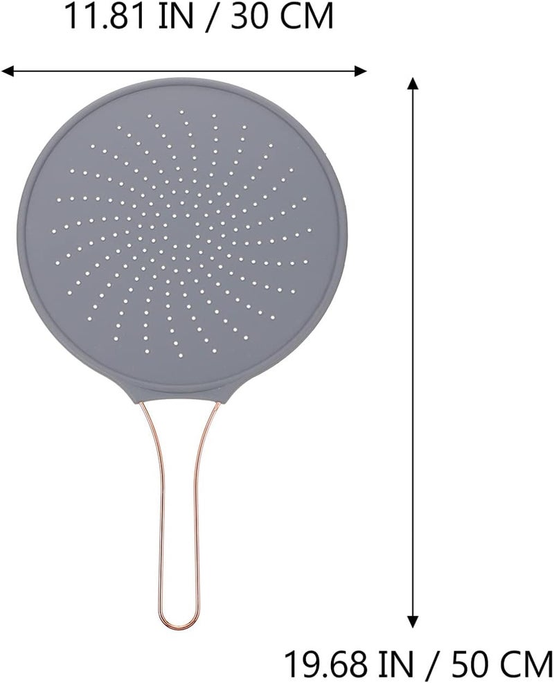 Anti- Splashing Oil Baffle Silicone Splatter Screen Pan Cover Cooling Mat Placemat Splatter Shield Drain Board Guards Oil Guard for Frying Pan Frying Pan Oil Guard - Image 2