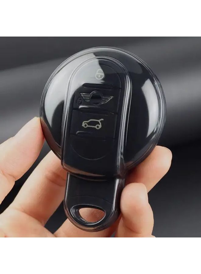 Transparent Black TPU Car Key Case Cover Compatible With Mini F54 F55 F56 F57 F60 Clubman Countryman Durable Protective Key Holder Accessory - Image 1