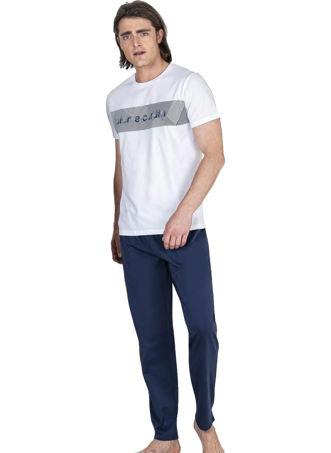 بيير كاردان Men's Cotton Pajama Set for Wedding