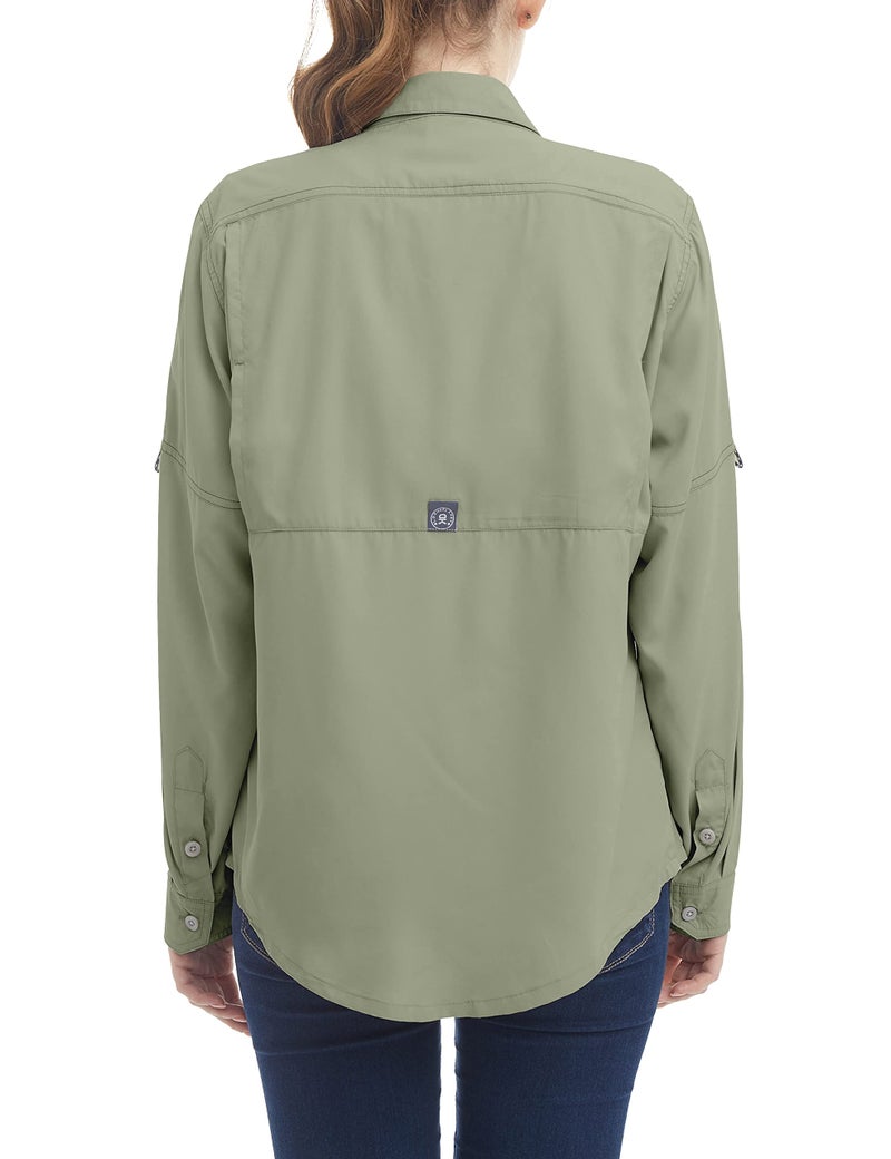 Little Donkey Andy Women's UPF 50+ UV Protection Shirt, Long Sleeve Fishing Shirt, Breathable and Fast Dry Tea XL - Image 3