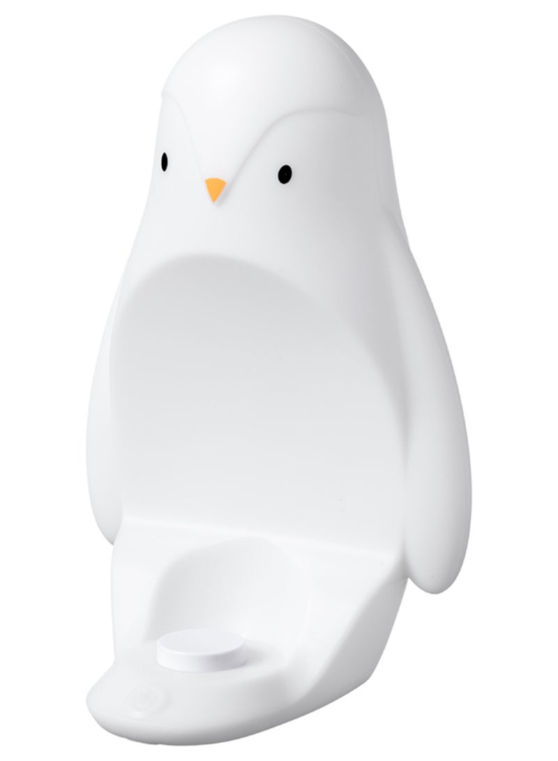 tommee tippee Penguin 2-in-1 Portable Nursery Night Light for Baby & Toddler – Soft Silicone Night Lamp with Dimmable Glow, USB Rechargeable, Removable Light for Sleeping, Bedtime, Travel White - Image 2
