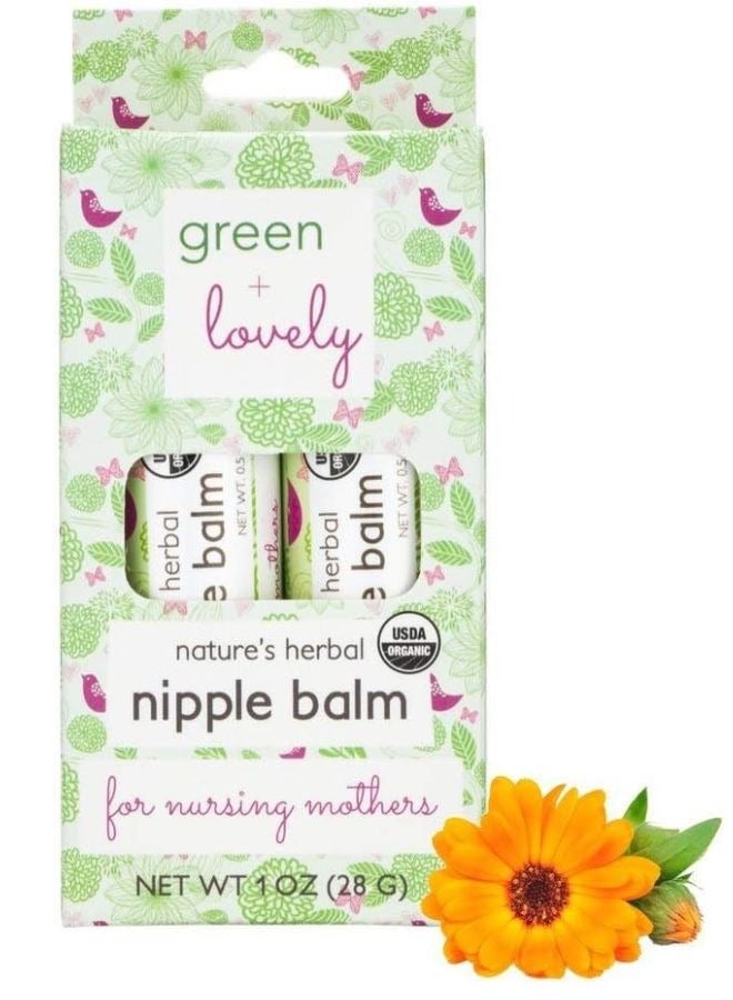 Green + Lovely GREEN+LOVELY NATURE'S HERBAL NIPPLE BALM 2 TUBES 28G - Image 2