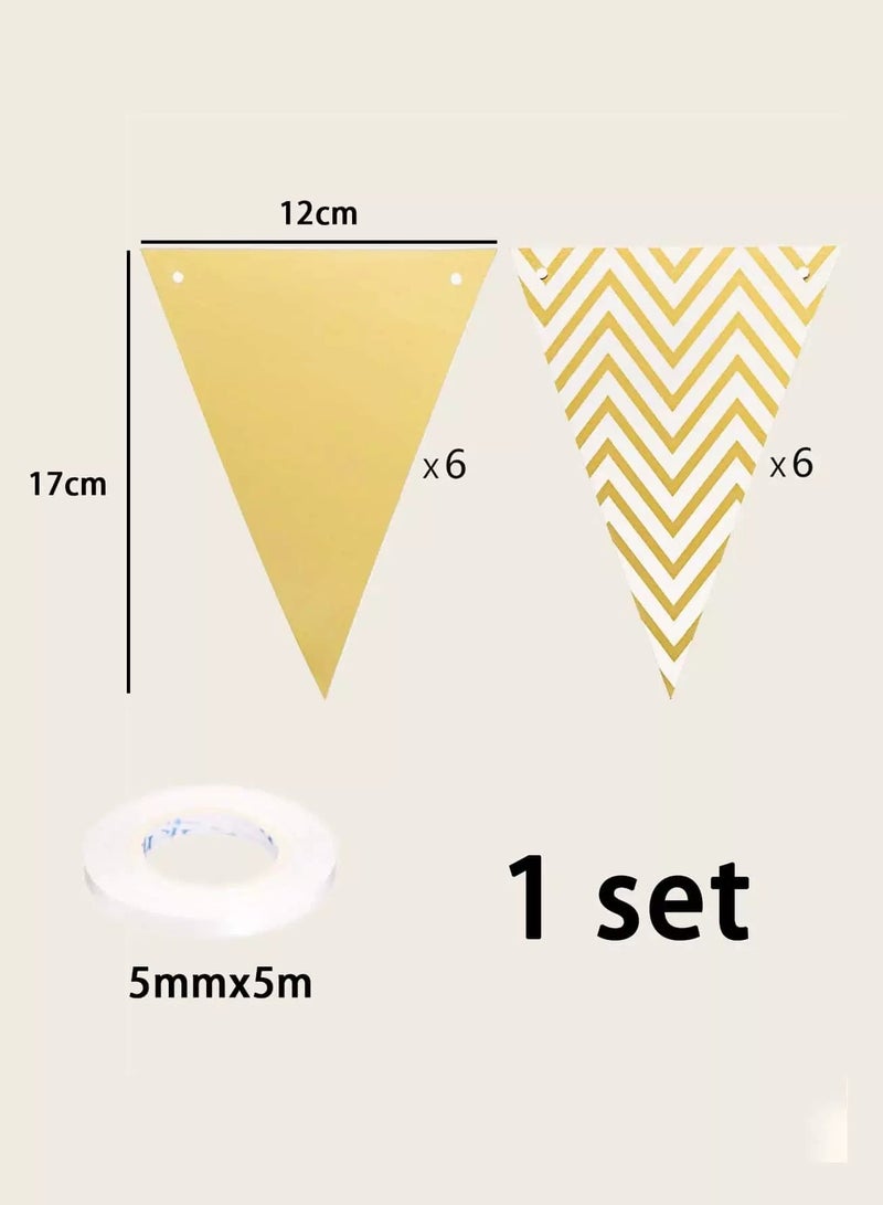 1set Chevron Pattern Party Banner  - Image 3