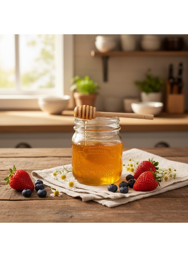 AKDC Homemade Embossed Glass Jar 150ml | Silver Screw Lid | Jam, Honey & Preserve Storage - Image 2