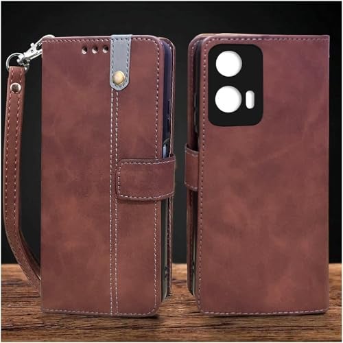 Excelsior Flip Cover for Motorola Moto Edge 50 Fusion, Moto G85 5G | Premium PU Leather | Full Protection (Coffee) - Image 1
