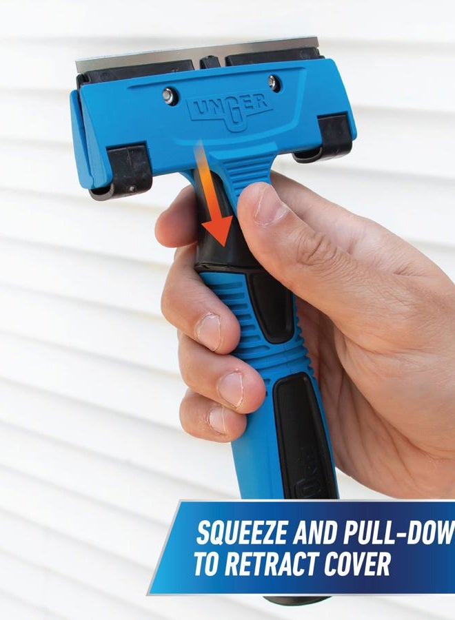 Unger Professional 4" All-Purpose Scraper - Window, Glass, and Floor Scraper, Adhesive Removal, Gum, Stickers, Paint Removal, Dual-Sided Blade - Image 3