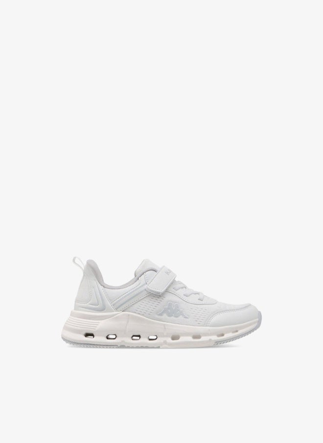 Kappa Boys' Logo Detail Sports Shoes with Hook and Loop Closure - Image 1