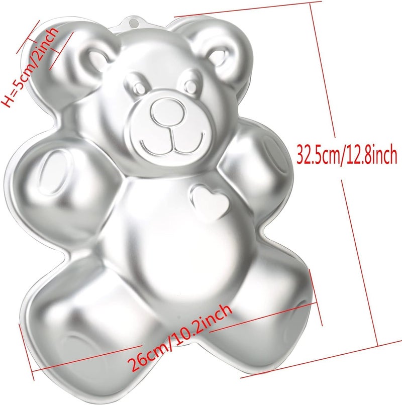 SADYFON Bear Shaped Panda Shaped Cake Pan 3D Aluminum Nonstick Cake Decorating Mould Birthday Wedding Anniversary Party Cake Baking Pans Tins Bakeware Tool - Image 3