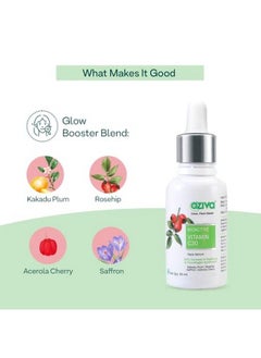 OZiva Vitamin C30 Face Serum For Men & Women ; With Pure Bioactive Vitamin C ; All Skin Types ; Contains Saffron Kakadu Plum & Rosehip ; Skin Radiance & Pigmentation Removal Serum 30 Ml  - Image 4