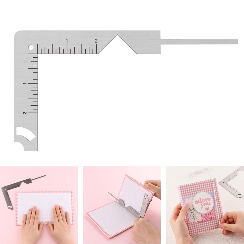 Briartw Book Cover Guide5in1 Stainless Steel Metal Bookbinding Cover Tool for Making Book CoverCreating Book Covers Out of Chipboard SimpleAdding Personal Touch to A Notebook or Album
