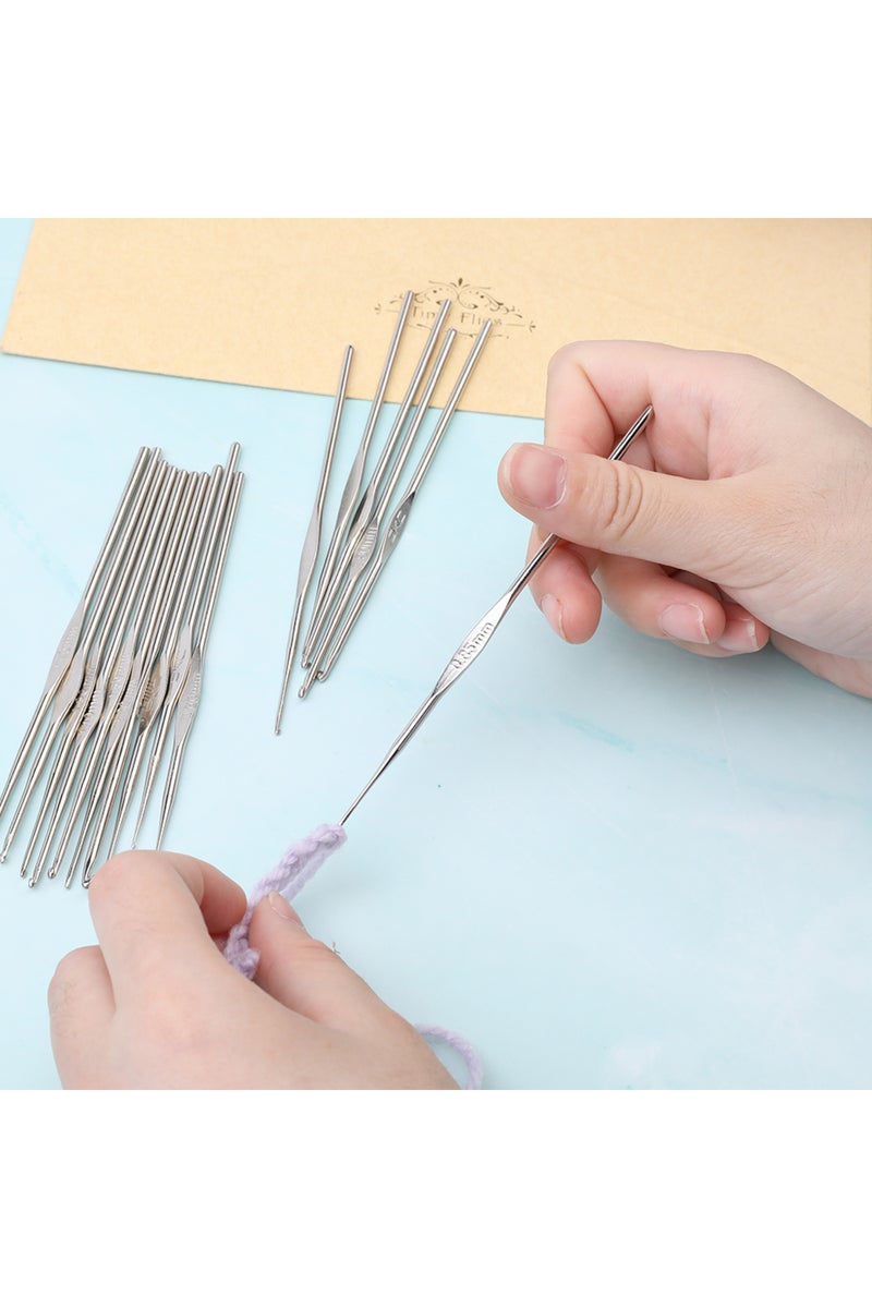 erorex 16Size Crochet Hooks Set Knitting Needles Set Crochet For Sweater Knitting Kit Single Head Croche... - Image 5