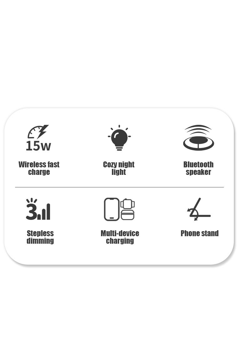linkship All-in-One Home MagSafe Hub, 5-in-1 with 360° HiFi Bluetooth Speaker & Night Light, Foldable Charging Station, 15W Fast Wireless Charger for iPhone 12-17, Samsung, Apple Watch & AirPods. - Image 3