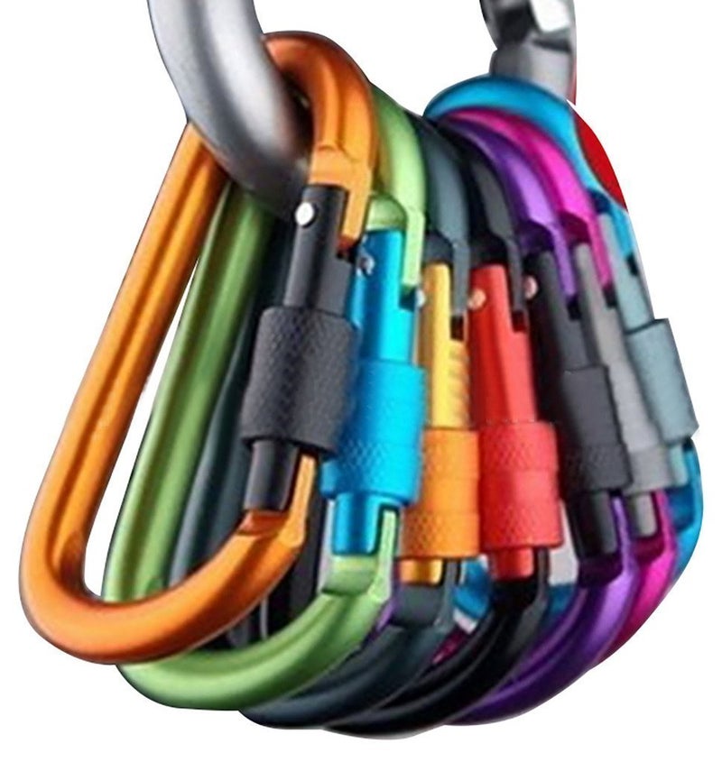 GBSTORE Onwon Aluminum Carabiner D-Ring Locking Key Security Camping Climbing Hiking Keychain (10 PCS) - Image 1
