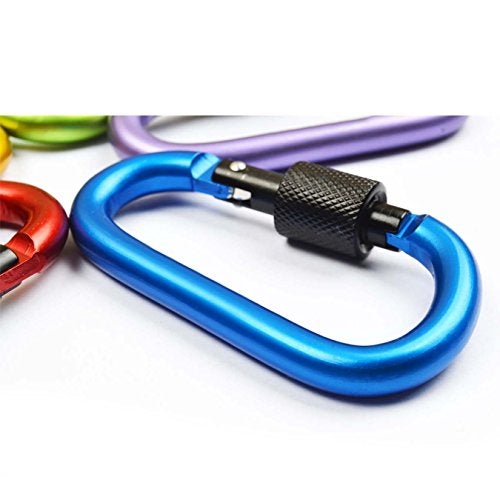 GBSTORE Onwon Aluminum Carabiner D-Ring Locking Key Security Camping Climbing Hiking Keychain (10 PCS) - Image 5