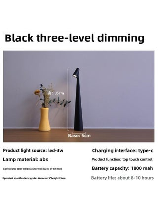 Designer Gaofu Shuai Table Lamp Accessible Luxury Reading Desk Lamp Charging Desktop Atmosphere Lamp Bedroom Bedside Table Lamp Decoration-Specifications:Touch Charging Warm Light Model/Exclusive/stepless Dimming-Size:Black - pzsku/Z3BA6852DC7CDEDA0288AZ/45/1744280100/61484cf7-0663-4db8-b5ab-78b00f7d8765