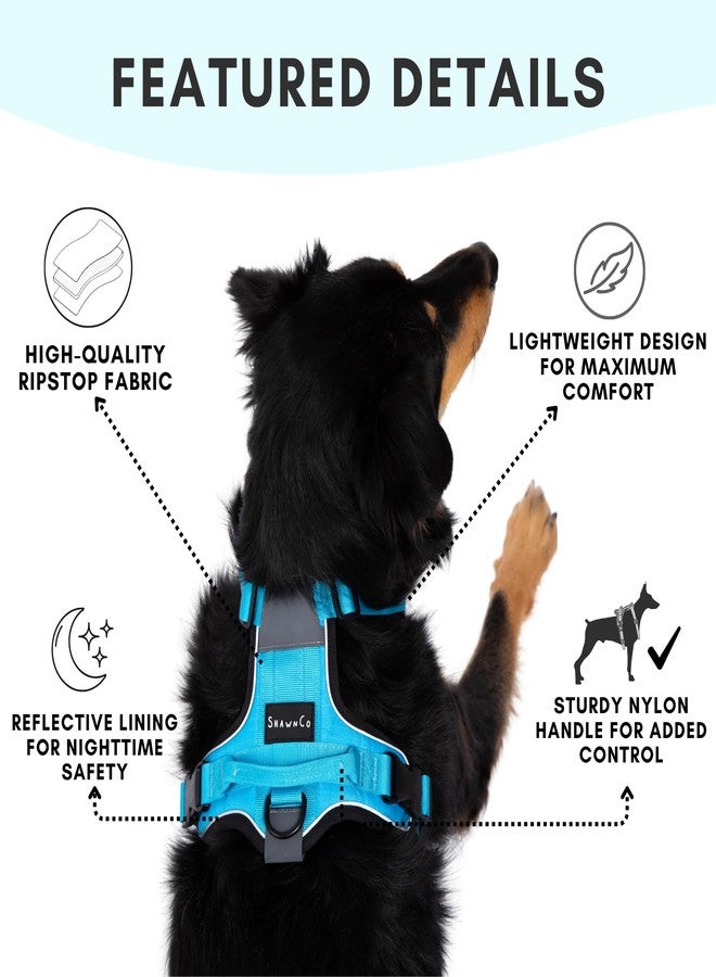 ShawnCo Basecamp Dog Harness, No-Pull Pet Vest with 3 Leash Clips, Padded, Reflective, Lightweight and Adjustable Harness with Handle for Small, Medium and Large Dogs (Sunset Orange, XS) - Image 5