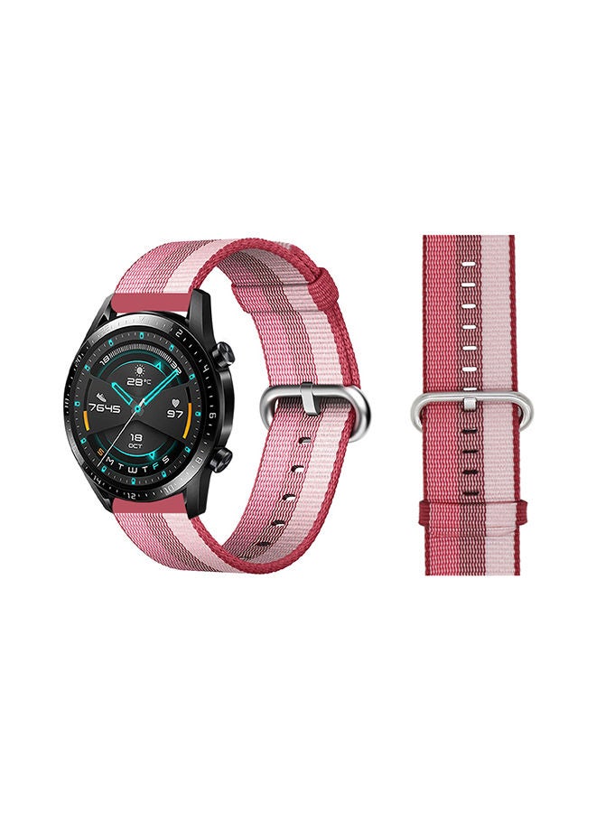 NIBEMINENT Woven Replacement Band For Huawei Watch GT/GT 2 46mm Berry